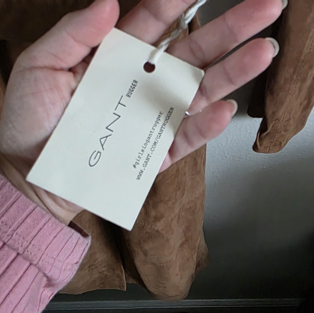 Brown Suede Women's Coat - Picture 6 of 6